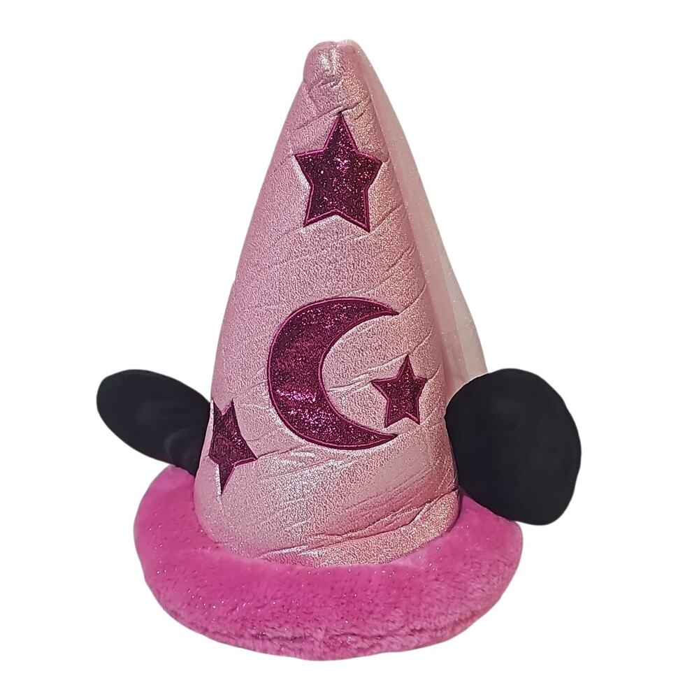 RARE Disney Parks Pink Minnie Mouse Sorcerer Hat Glitter Wizard (Adjustable)